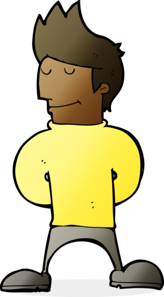 Bir insan tarafından çizilmiş mutlu bir adam.