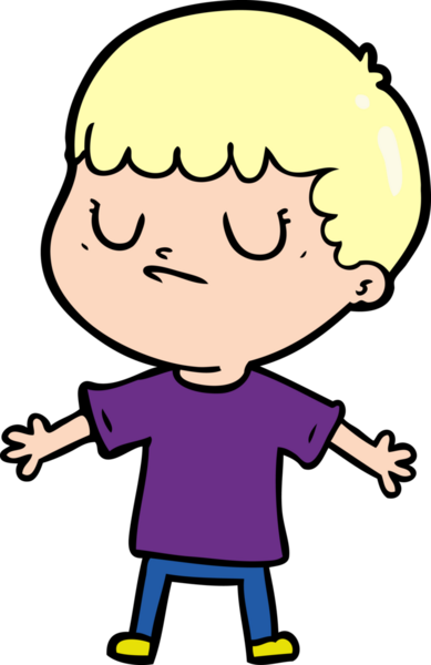 Bir insan tarafından çizilmiş huysuz çocuk çizgi filmi.