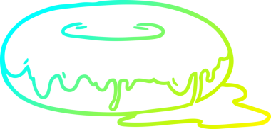 Bir insan tarafından çizilmiş soğuk gradyan bir çörek çizimi.