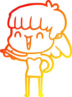 Bir insan tarafından çizilmiş bir karikatür kadın çizimi