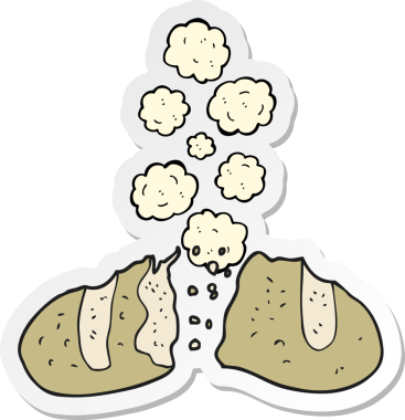 Bir insan tarafından çizilmiş bir somun ekmeğin çıkartması.