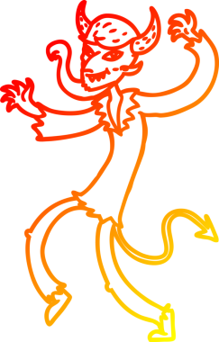 Bir insan tarafından çizilmiş dans eden bir karikatür çizimi.