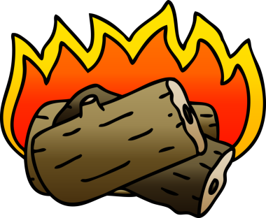 bir insan tarafından çizilmiş gölgelenmiş garip karikatür yakma kütüğü