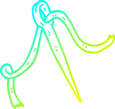 Bir insanın çizdiği iğne ve ipliğin soğuk gradyan çizgisi.