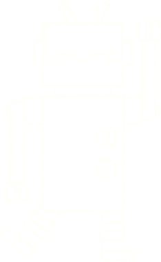 Bir insan tarafından çizilen robot tebeşiri.