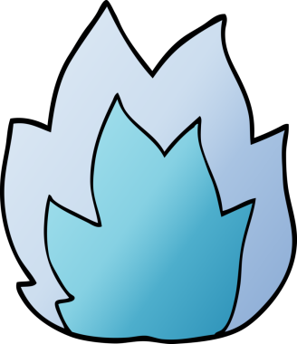 Bir insan tarafından çizilmiş çizgi film karalama patlaması alevi