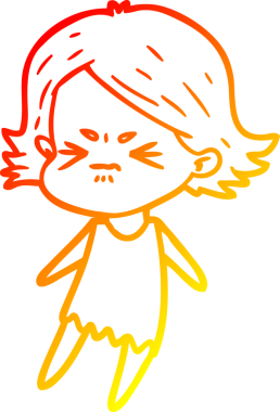 Bir insan tarafından çizilmiş kızgın bir karikatür çizimi.