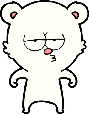 Bir insan tarafından çizilmiş kutup ayısı karikatürü