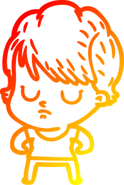 Bir insan tarafından çizilmiş bir karikatür kadın çizimi