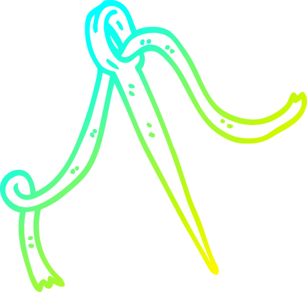 Bir insanın çizdiği iğne ve ipliğin soğuk gradyan çizgisi.