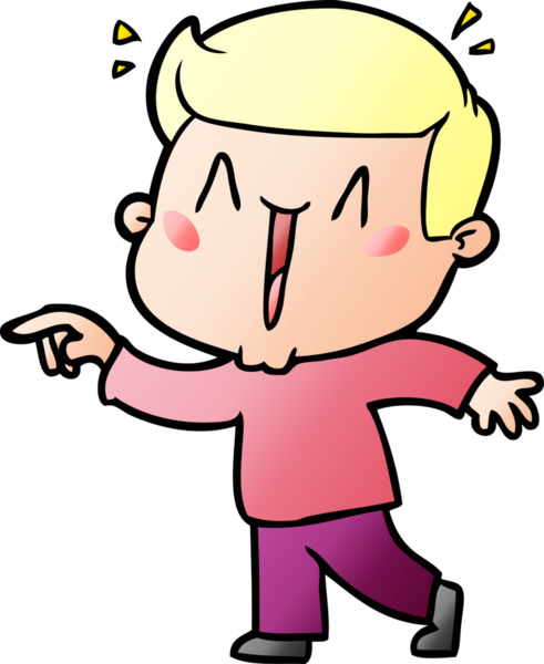 Bir insan tarafından çizilmiş heyecanlı bir çizgi film.