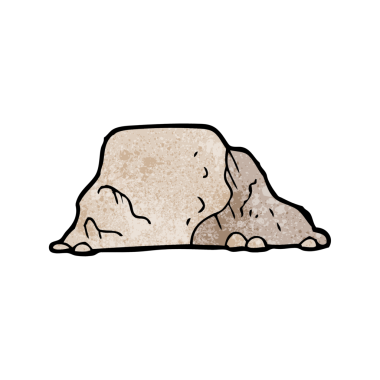 bir insan tarafından çizilmiş karikatür taşı