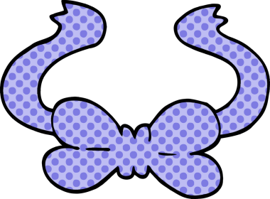 Bir insan tarafından çizilmiş karikatür papyonu.