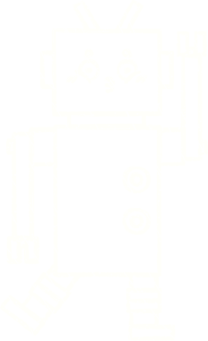 Bir insan tarafından çizilen robot tebeşiri.