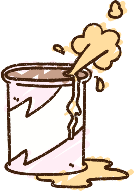 Bir insan tarafından çizilen köpüklü içecek tebeşiri.