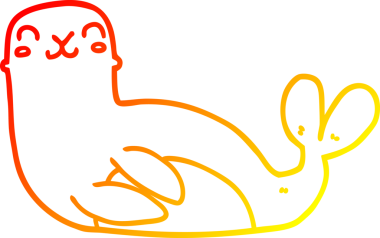 Bir insan tarafından çizilmiş bir karikatür mührünün sıcak çizgi çizimi