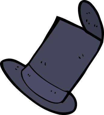 Bir insan tarafından çizilmiş eski bir şapka.