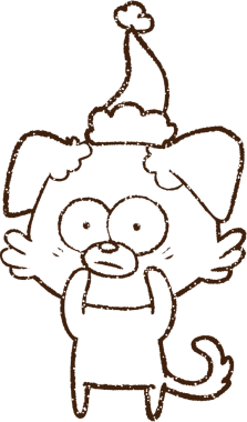 Bir insan tarafından çizilen neşeli köpek kömürü.