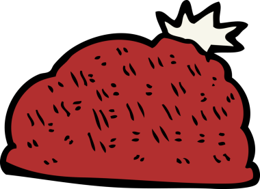 Bir insan tarafından çizilmiş bir kış şapkası.