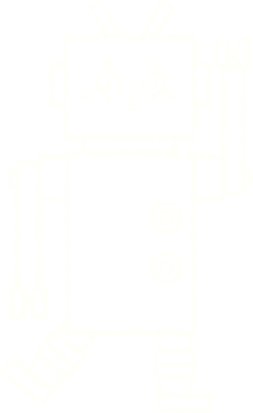 Bir insan tarafından çizilen robot tebeşiri.