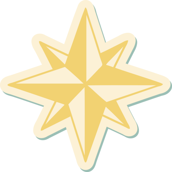 Bir insan tarafından çizilmiş geleneksel bir yıldız stiliyle dövme çıkartması.