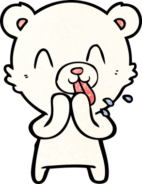 Bir insan tarafından çizilmiş kutup ayısı karikatürü