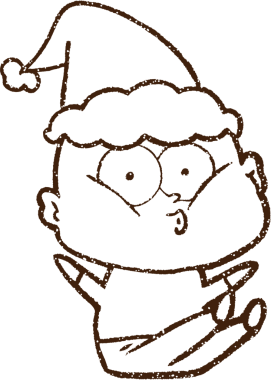 Bir insan tarafından çizilmiş Noel Adamı Kömürü