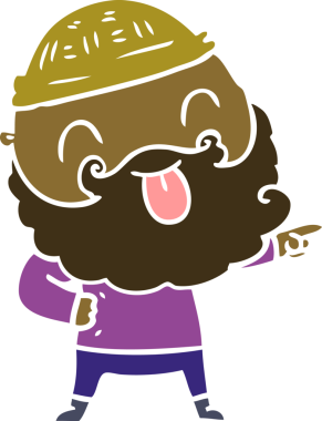 Bir insan tarafından çizilmiş sakallı bir adam.