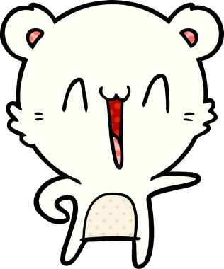 Bir insan tarafından çizilmiş kutup ayısı karikatürü