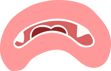 Bir insan tarafından çizilmiş vampir ağzı.