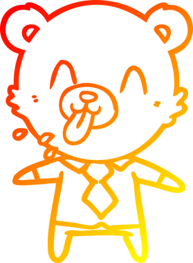 Bir insan tarafından çizilmiş kaba bir çizgi film patronunun sıcak çizgi çizimi