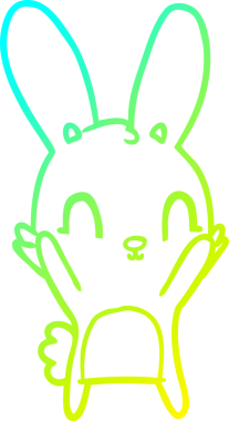 Bir insan tarafından çizilmiş şirin bir çizgi film tavşanı çizimi.