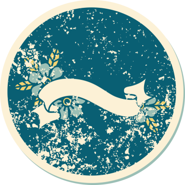 Bir pankartın ve bir insanın çizdiği çiçeklerin sembolik dövmeli resmi