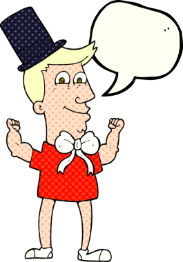 Bir insan tarafından çizilmiş, serbest çizilmiş çizgi roman konuşma balonu karikatürü.