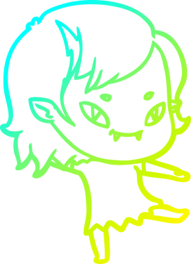 Bir insan tarafından çizilmiş soğuk gradyan çizgi çizimi.