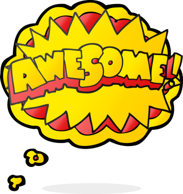 Serbest çizim düşünce balonu karikatürü. Bir insan tarafından çizilmiş harika bir sembol.