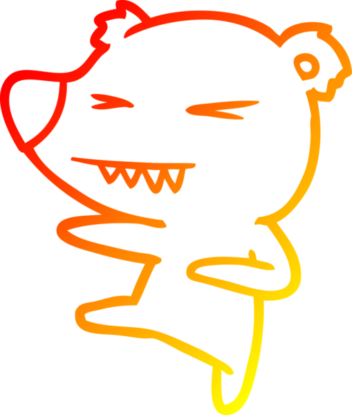 Bir insan tarafından çizilmiş kutup ayısının sıcak çizgi çizimi