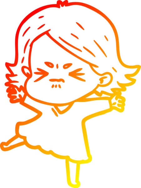 Bir insan tarafından çizilmiş kızgın bir karikatür çizimi.