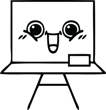 Bir insan tarafından çizilmiş beyaz bir karikatür.