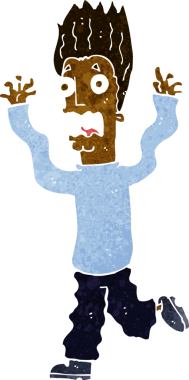 Bir insan tarafından çizilmiş karikatür.