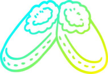 Bir insanın çizdiği mor çizgili çizginin soğuk gradyanı.