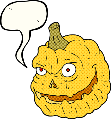 Bir insan tarafından çizilmiş serbest çizilmiş karikatür balkabağı.