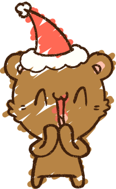 Bir insan tarafından çizilmiş Noel Ayısı Tebeşiri