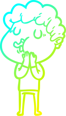 Bir insan tarafından çizilmiş bir çizgi film karakterinin çizimi.