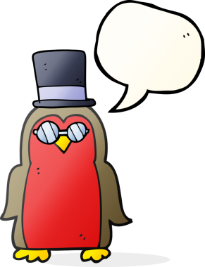 Bir insan tarafından çizilmiş serbest konuşma balonu çizgi filmi Robin.