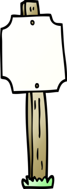 vektör gradyanı çizimi bir insan tarafından çizilmiş boş işaret levhası