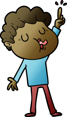 Bir insan tarafından çizilmiş çizgi film şarkıcısı.