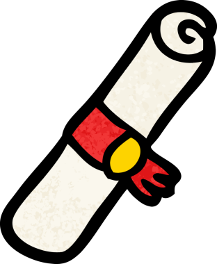 bir insan tarafından çizilmiş çizgi film parşömeni