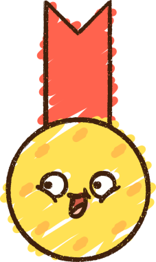 Bir insan tarafından çizilen Altın Madalya Tebeşiri