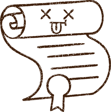 Bir insan tarafından çizilmiş Resmi Sertifika Kömür Çizimi